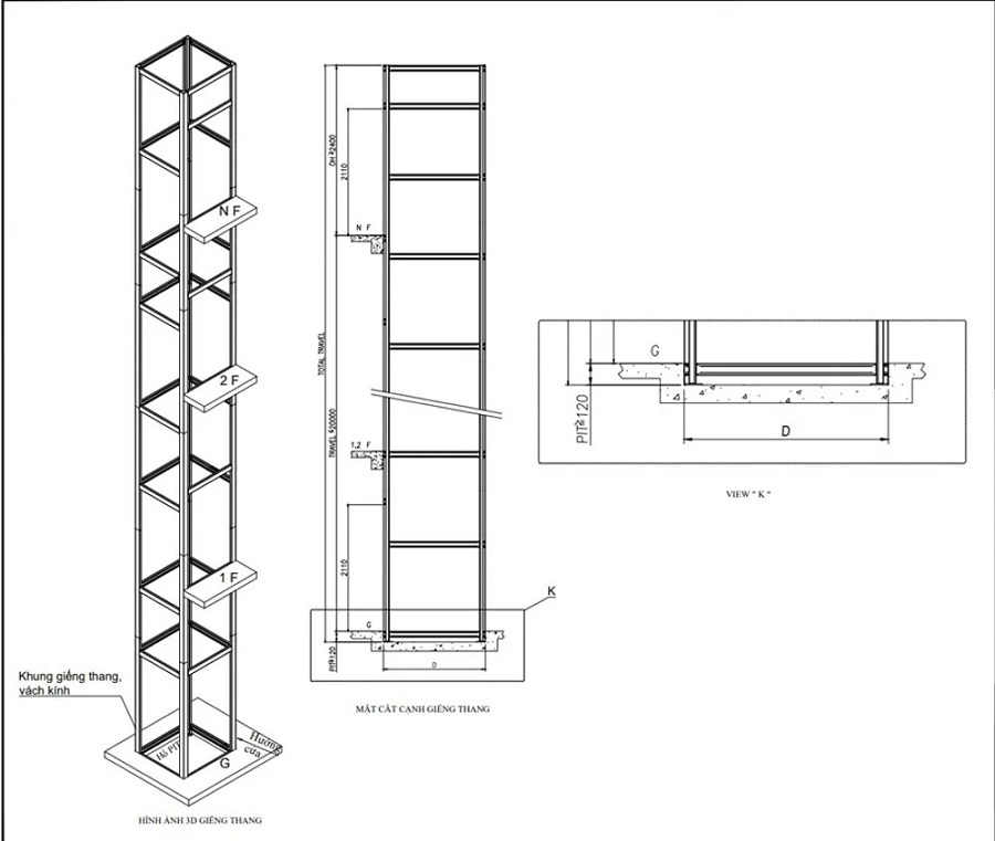 Giải pháp lắp đặt thang máy không hố pit